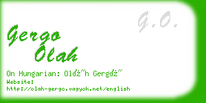 gergo olah business card